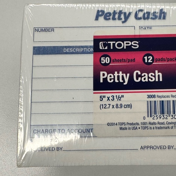 🔵 3/ $15 - Two Packages Petty Cash Slips - 12 books in each package (24 books) - Picture 3 of 4